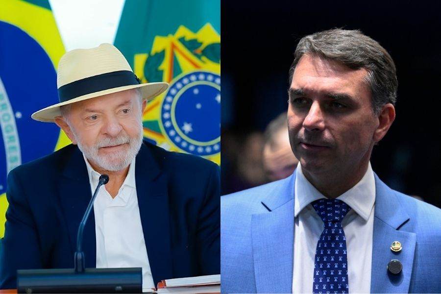 Flávio Bolsonaro tem 46% e Lula 45% em eventual 2º turno, diz pesquisa PoderData/Aya