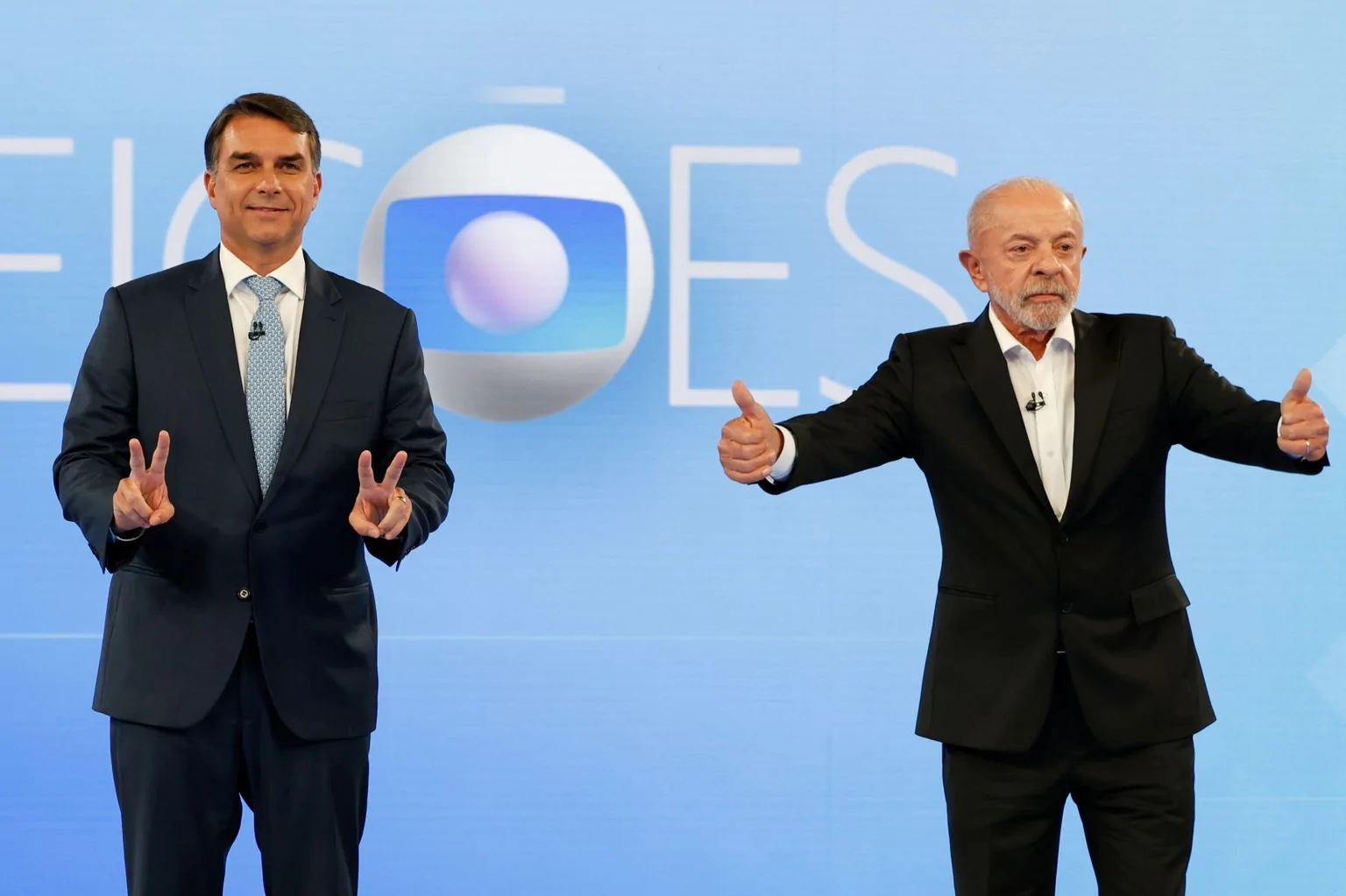 Flávio vence Lula no debate da Globo por 9 a 1